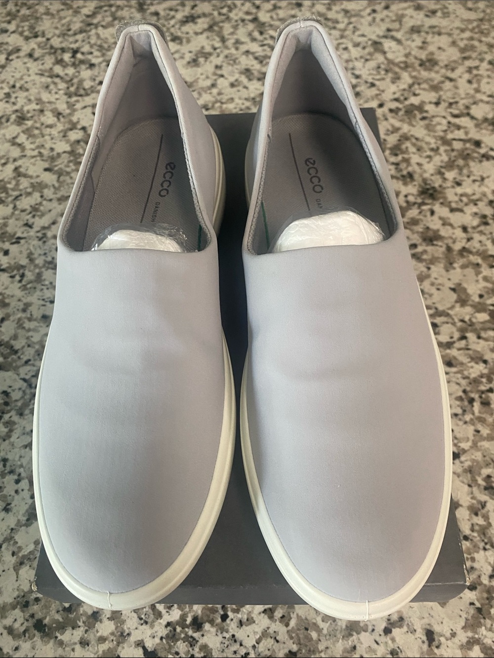 Ecco Slip-On Loafers in Light Gray